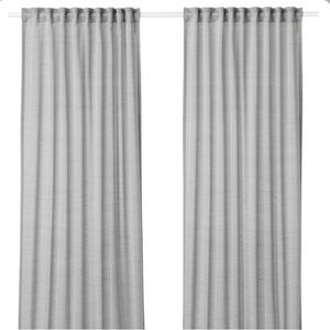 HILJA
Curtains, 1 pair, gray, 57x98 ½ " open box